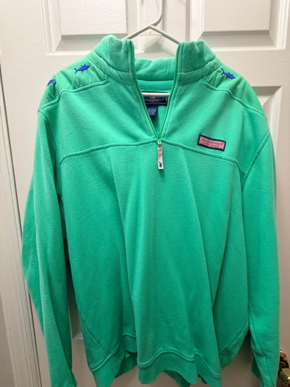 Vineyard Vines Teal Quarter-Zip Pullover